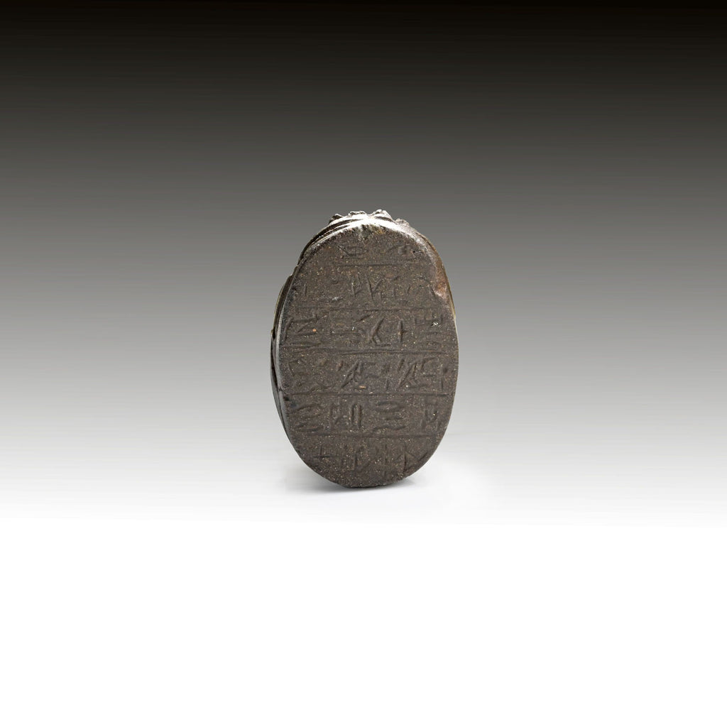 A Published Egyptian Basalt Heart Scarab, New Kingdom, 20th Dynasty, ca. 1196 - 1070 BCE