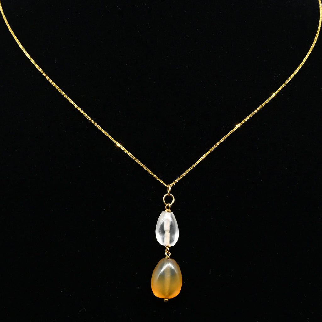 An Egyptian Crystal and Carnelian Bead Pendant, Middle Kingdom, ca. 2040 - 1783 BCE