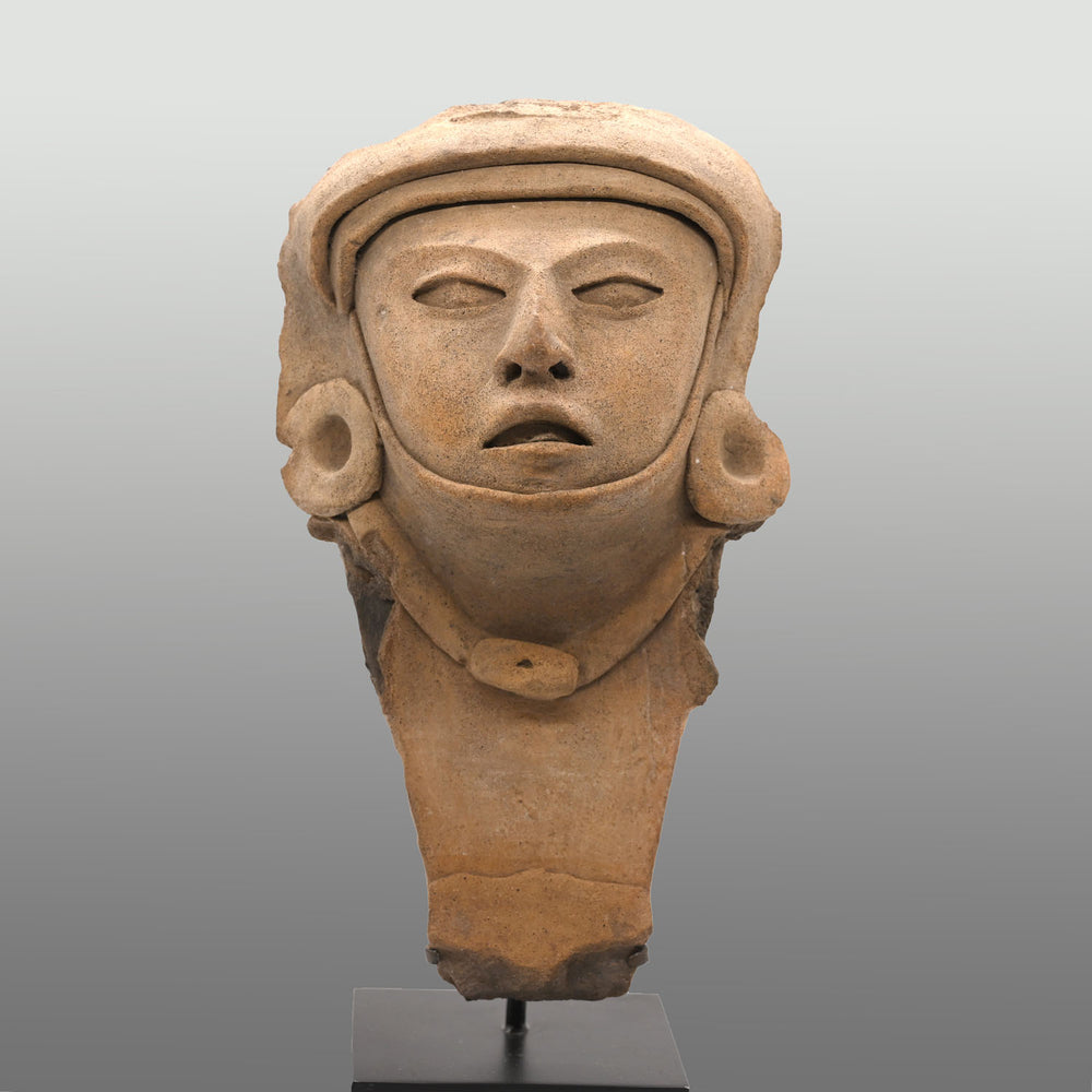 A Veracruz Terracotta Dignitary Head, Early Classic Period, ca. 250 - 550 BCE