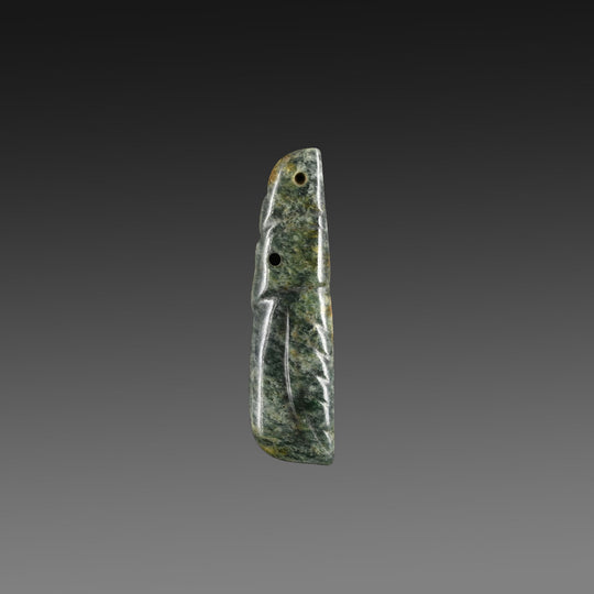 A Costa Rican Jadeite Bird-Celt Pendant, Early Classic Period, ca. 100 - 600 CE