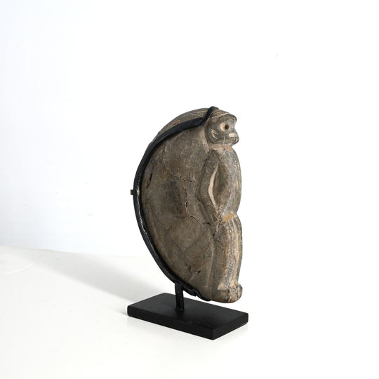 Guerrero Stone Crescent Disk with Monkey, ca. 400 - 100 BCE