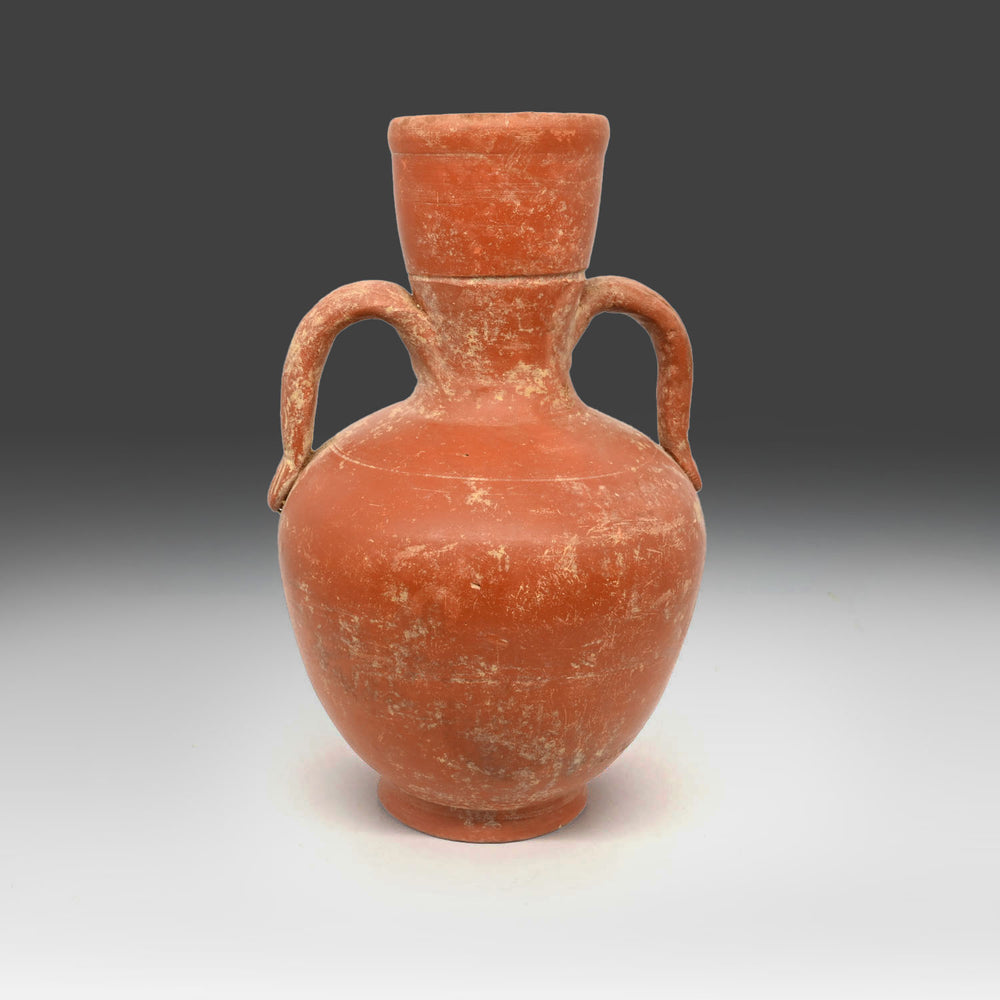 A Roman Redware Double Handled Pitcher, Roman Imperial Period, ca. 1st century CE