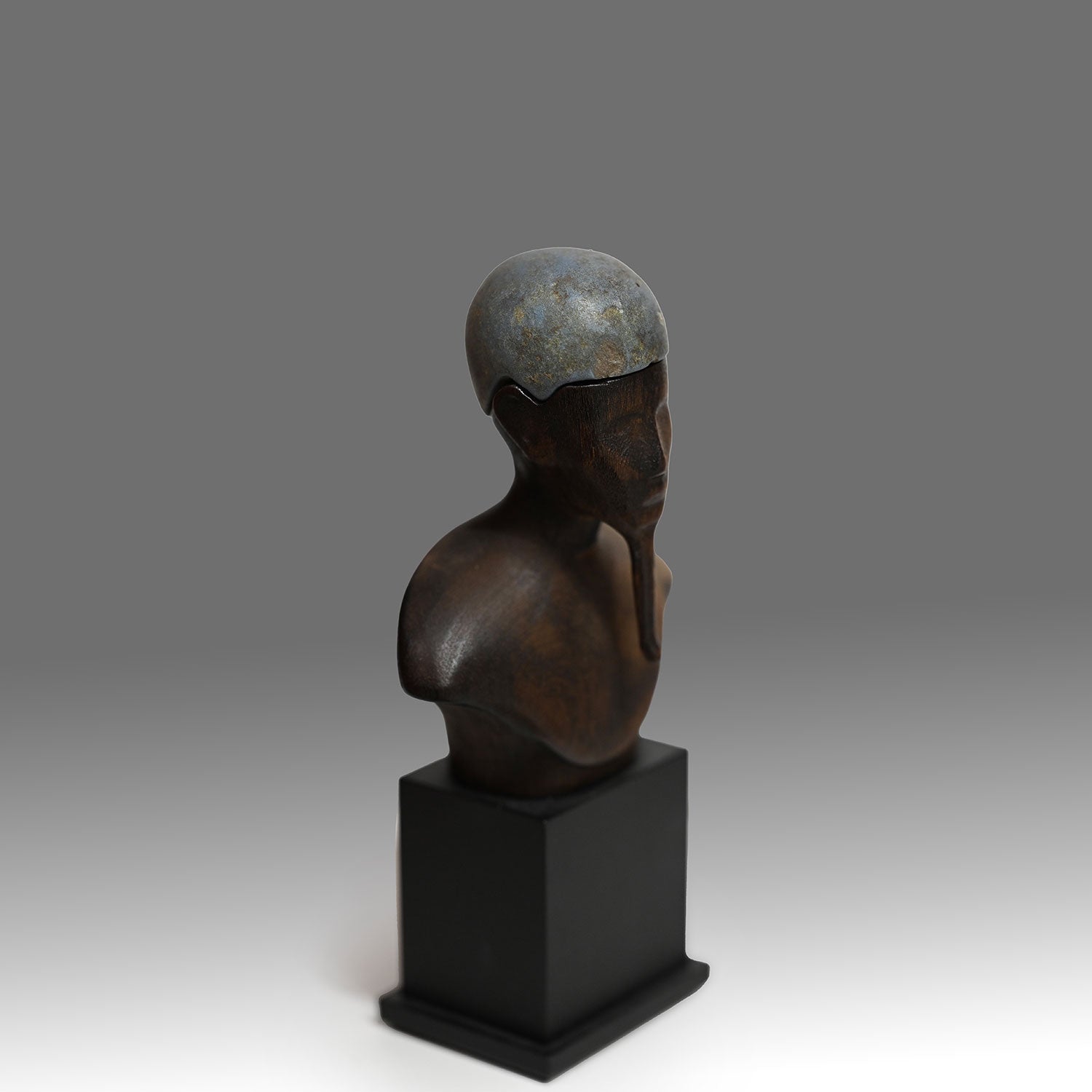 Egyptian Blue Skullcap from a Composite Figure of Ptah, Late Period, ca. 664 - 332 BCE