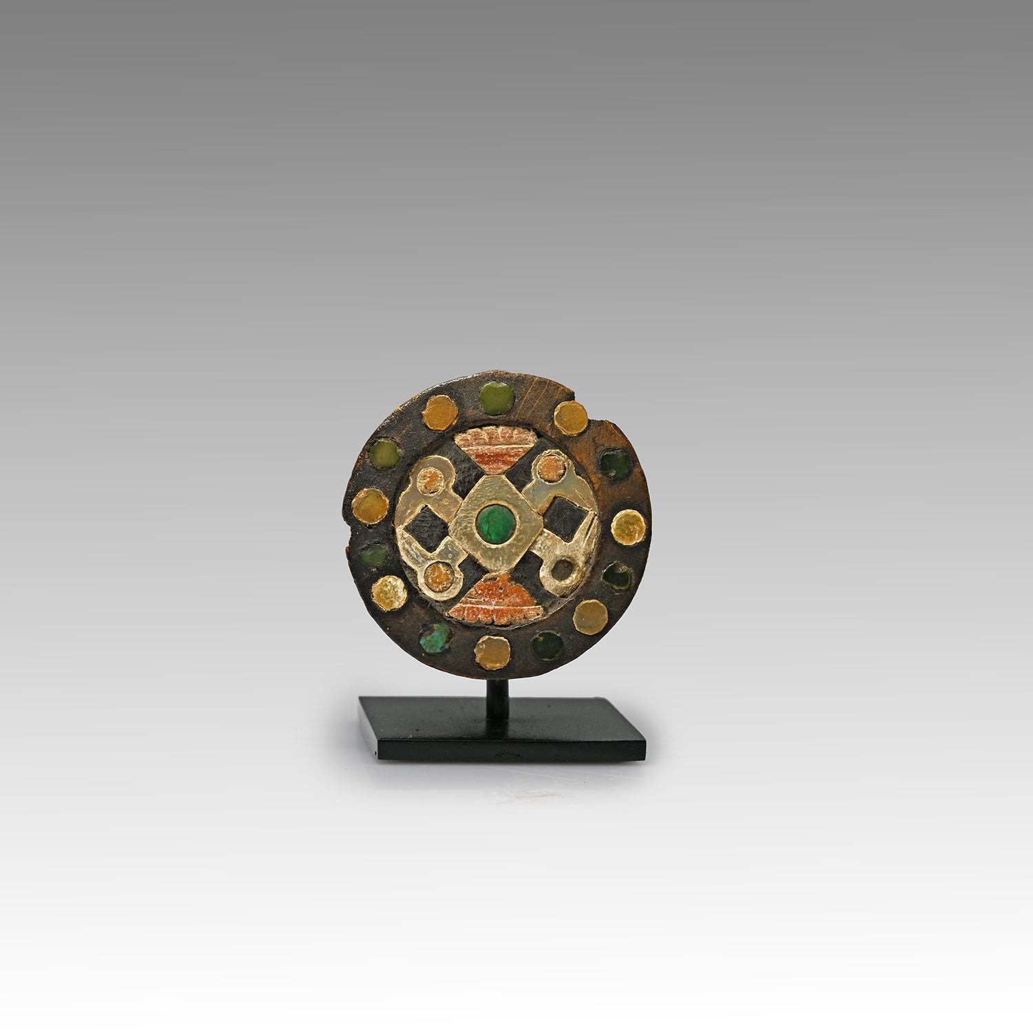 Chimu Inlaid Wood Ear Spool, ca. 900 - 1250 CE