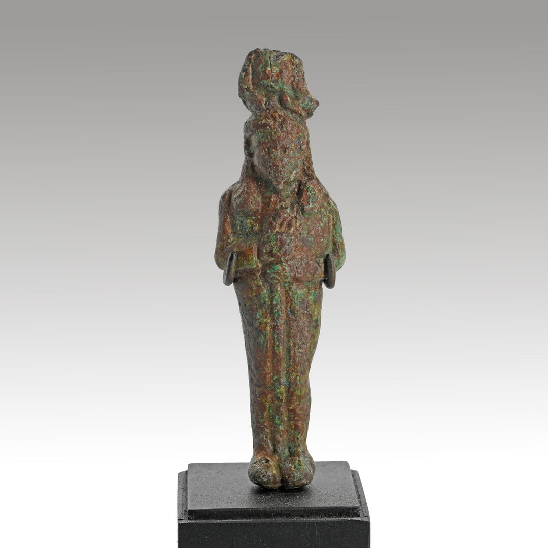 A rare Egyptian Bronze Statue of Ptah-Tatenen, Late - Early Ptolemaic Period, ca. 350 - 300 BCE