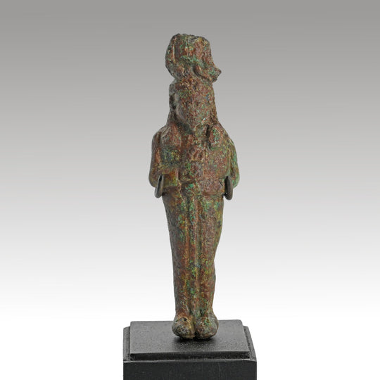 A rare Egyptian Bronze Statue of Ptah-Tatenen, Late - Early Ptolemaic Period, ca. 350 - 300 BCE