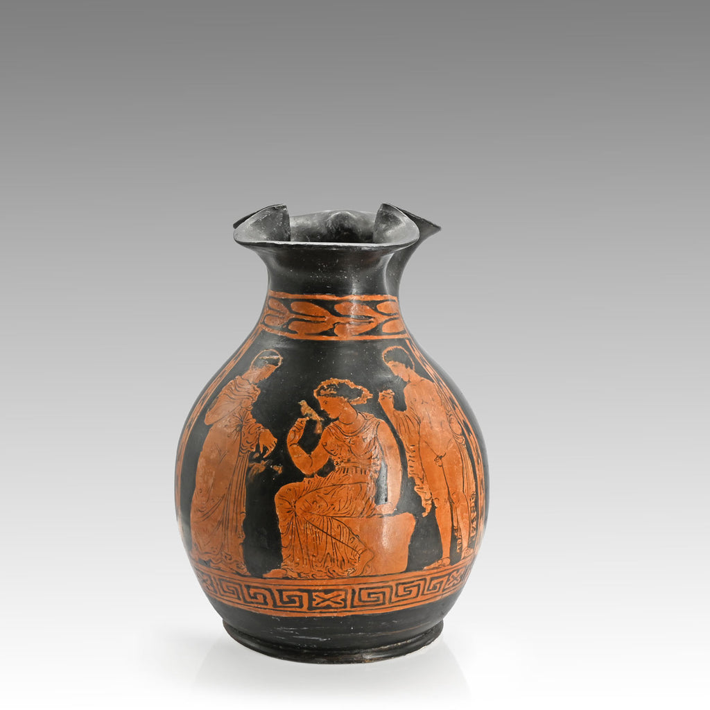 A Large Apulian Red-Figure Oinochoe, Magna Graecia, ca. 4th century BCE
