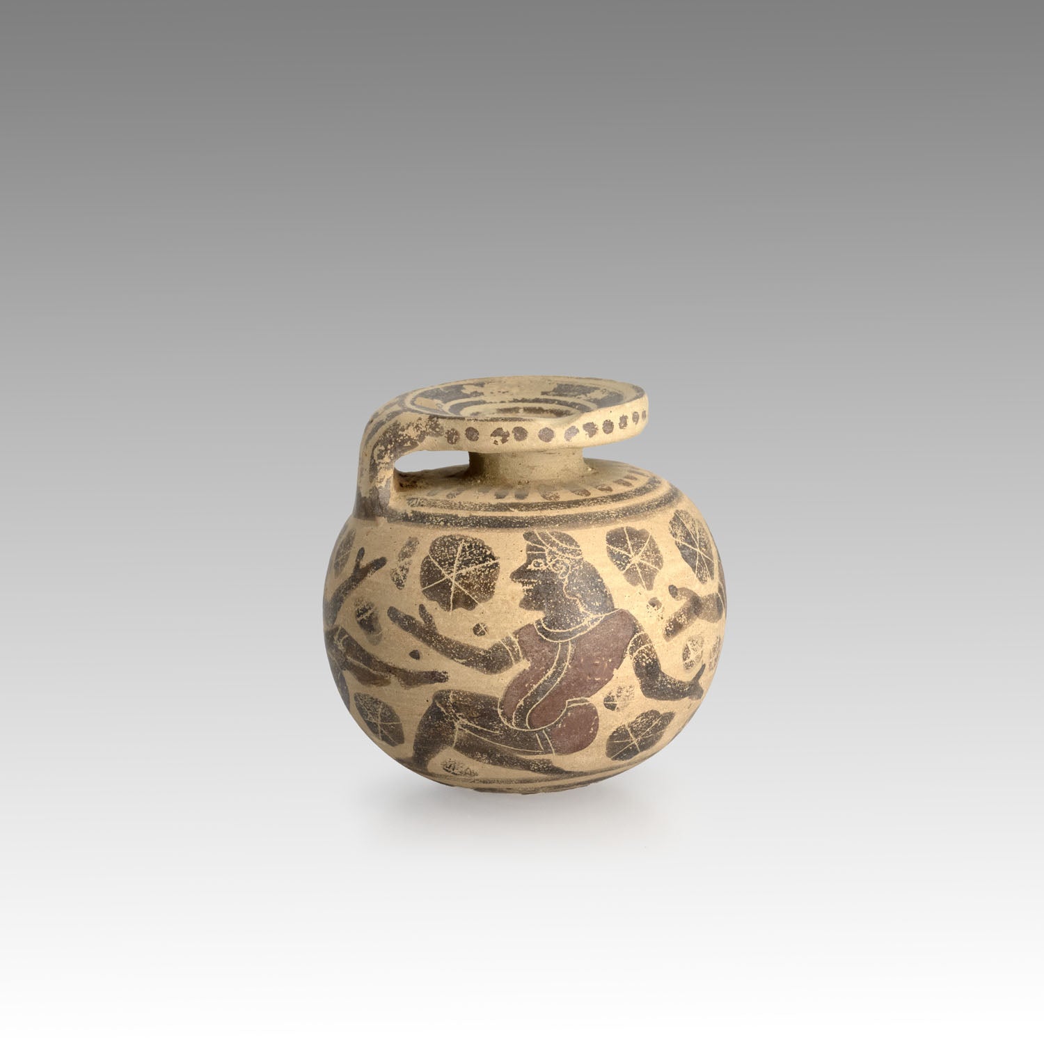 A Rare Corinthian Large Aryballos, ca. 6th Century BCE