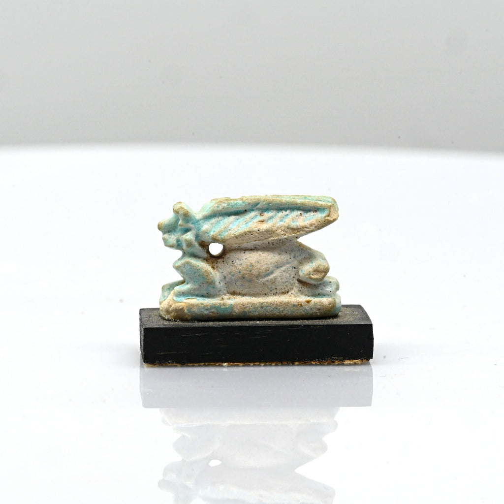 A Published Egyptian faience Hare Amulet, Late Period, ca. 664 - 332  BCE