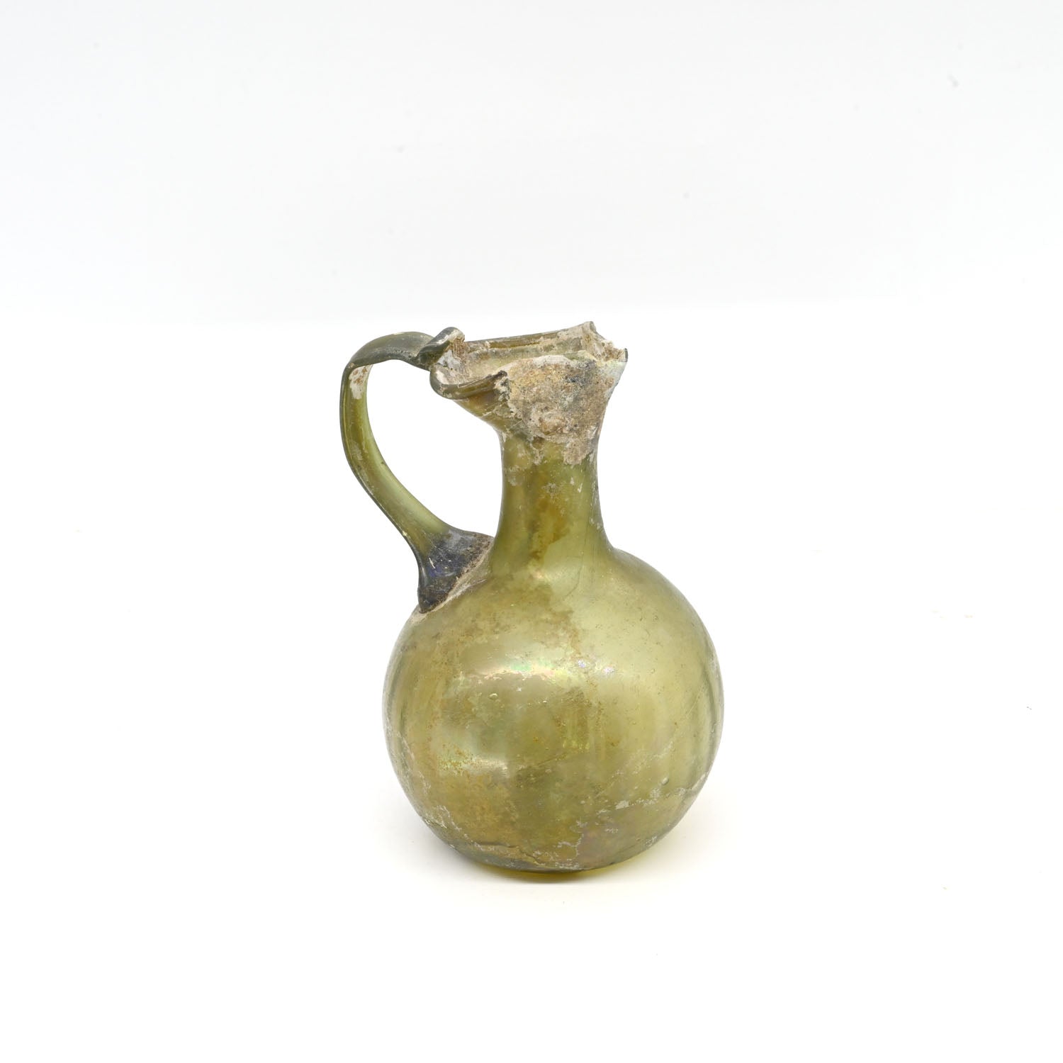 A Roman Glass Ewer, Late Roman Imperial Period, ca. 3rd - 4th century CE