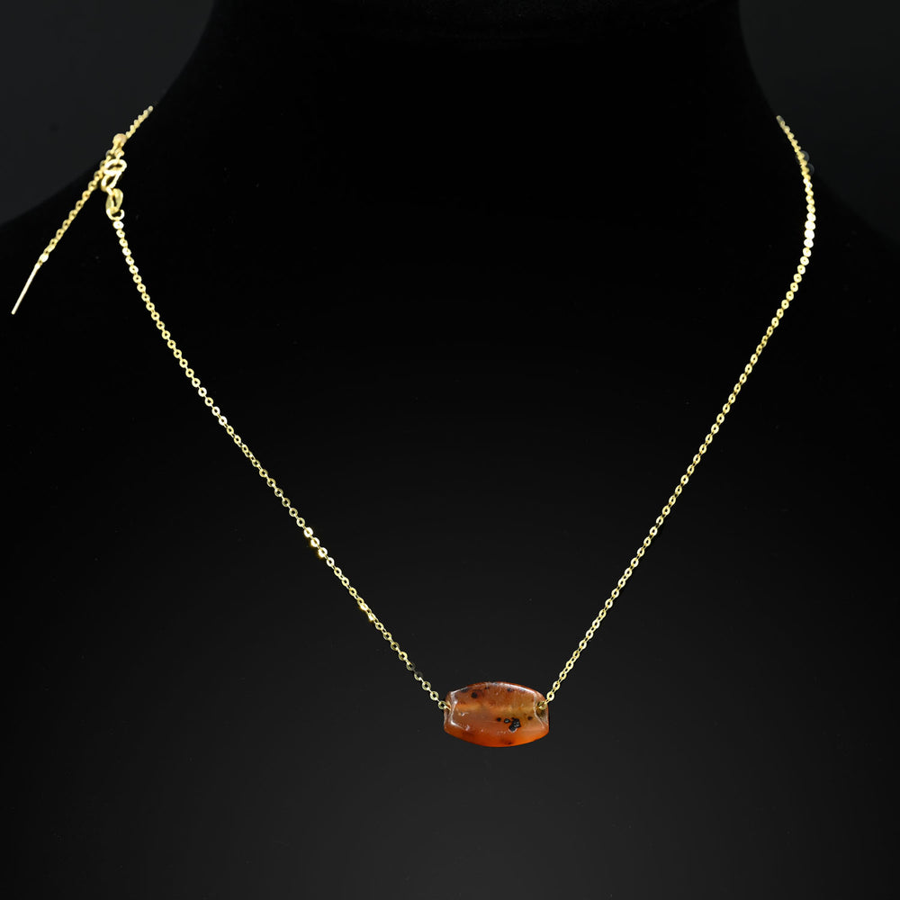 An Egyptian Carnelian Bead set as a pendant, Middle Kingdom, ca. 2017 - 1730 BCE