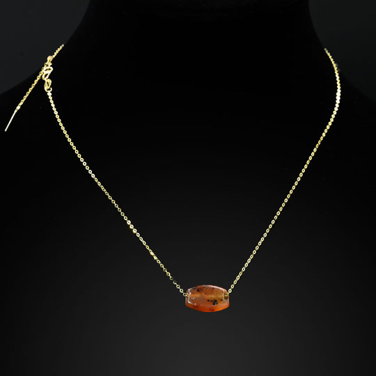 An Egyptian Carnelian Bead set as a pendant, Middle Kingdom, ca. 2017 - 1730 BCE