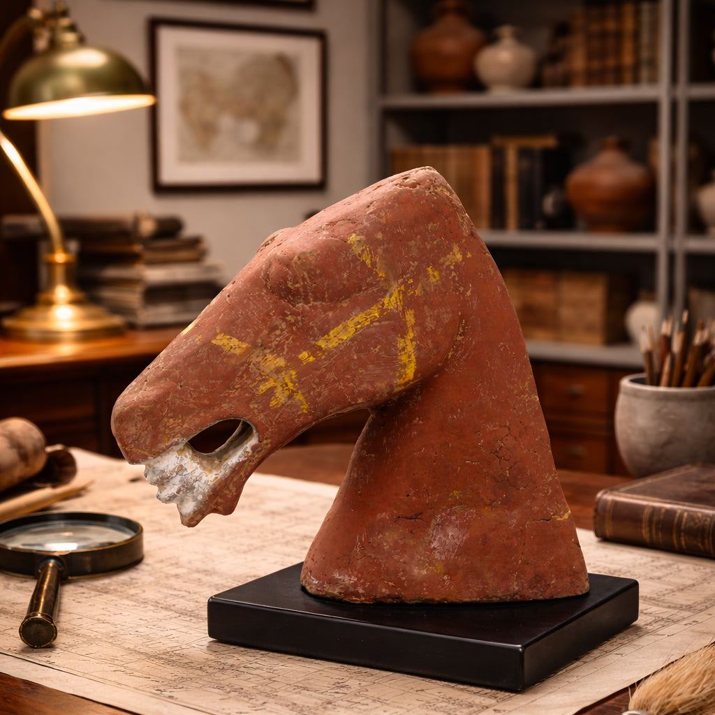 A Chinese Terracotta Head of a Horse, Han Dynasty, ca. 25 - 220 CE