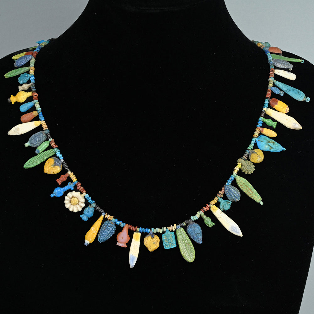 A superb Egyptian Floral Bead Necklace, New Kingdom, Amarna Period, ca. 1352 - 1336 BCE