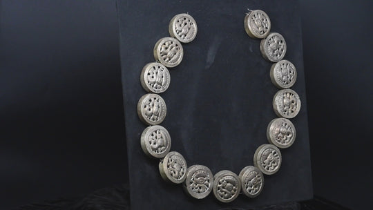 A rare set of Chimu Silver Roundel Medallions, Early Intermediate/Middle Horizon, ca. 500 CE