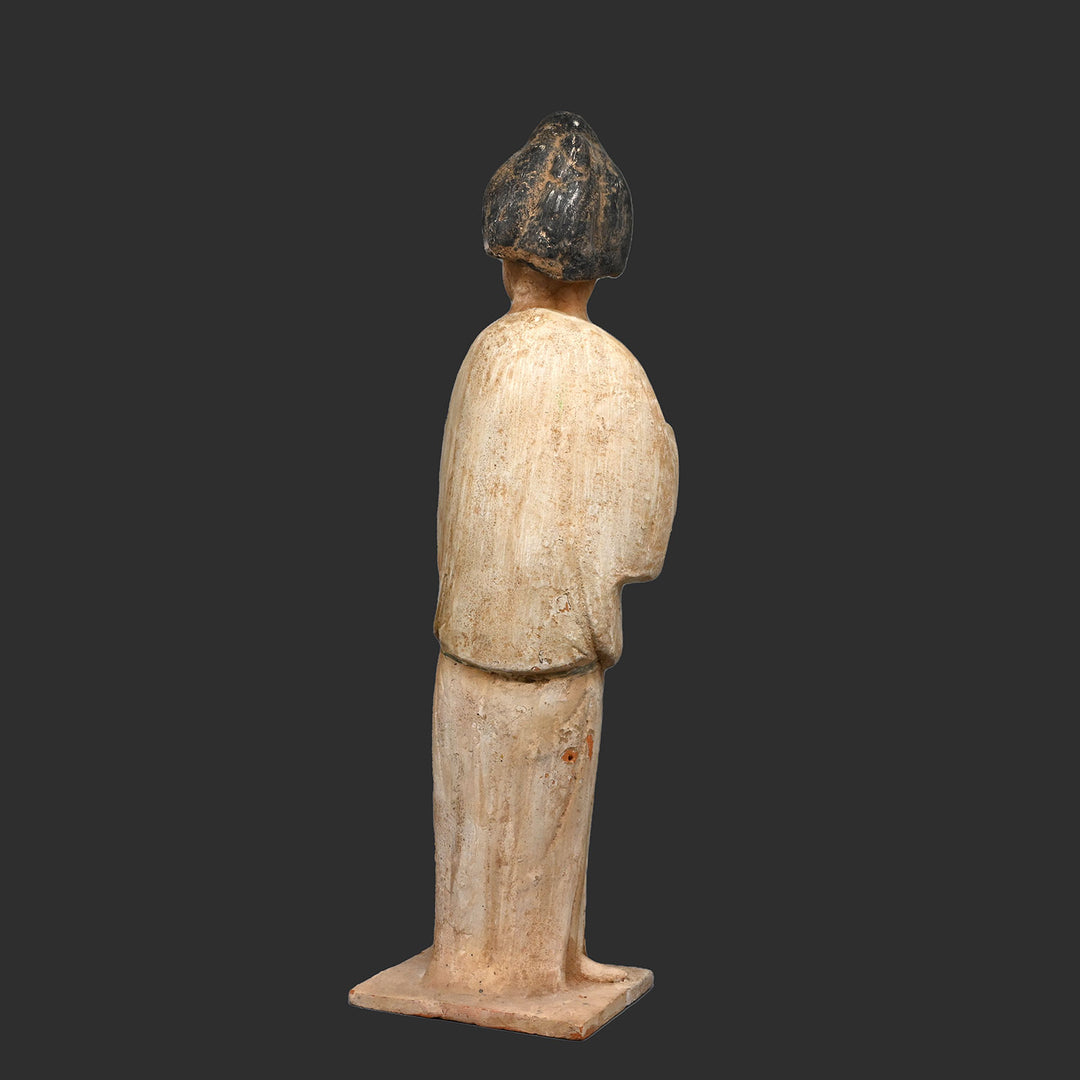 A large Chinese Painted Pottery Court Lady, Tang Dynasty, <br><em>ca. mid 8th century CE</em>