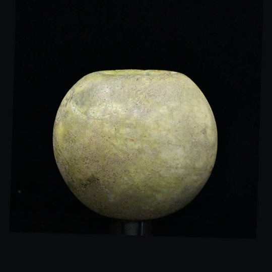 A rare Chinese Green-Stone Mace Head, Neolithic Period, ca. 3000 - 2000 BCE