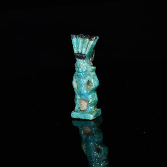 An Egyptian Faience Amulet of Bes, Third Intermediate Period - Late Period, ca. 1069 - 332 BCE
