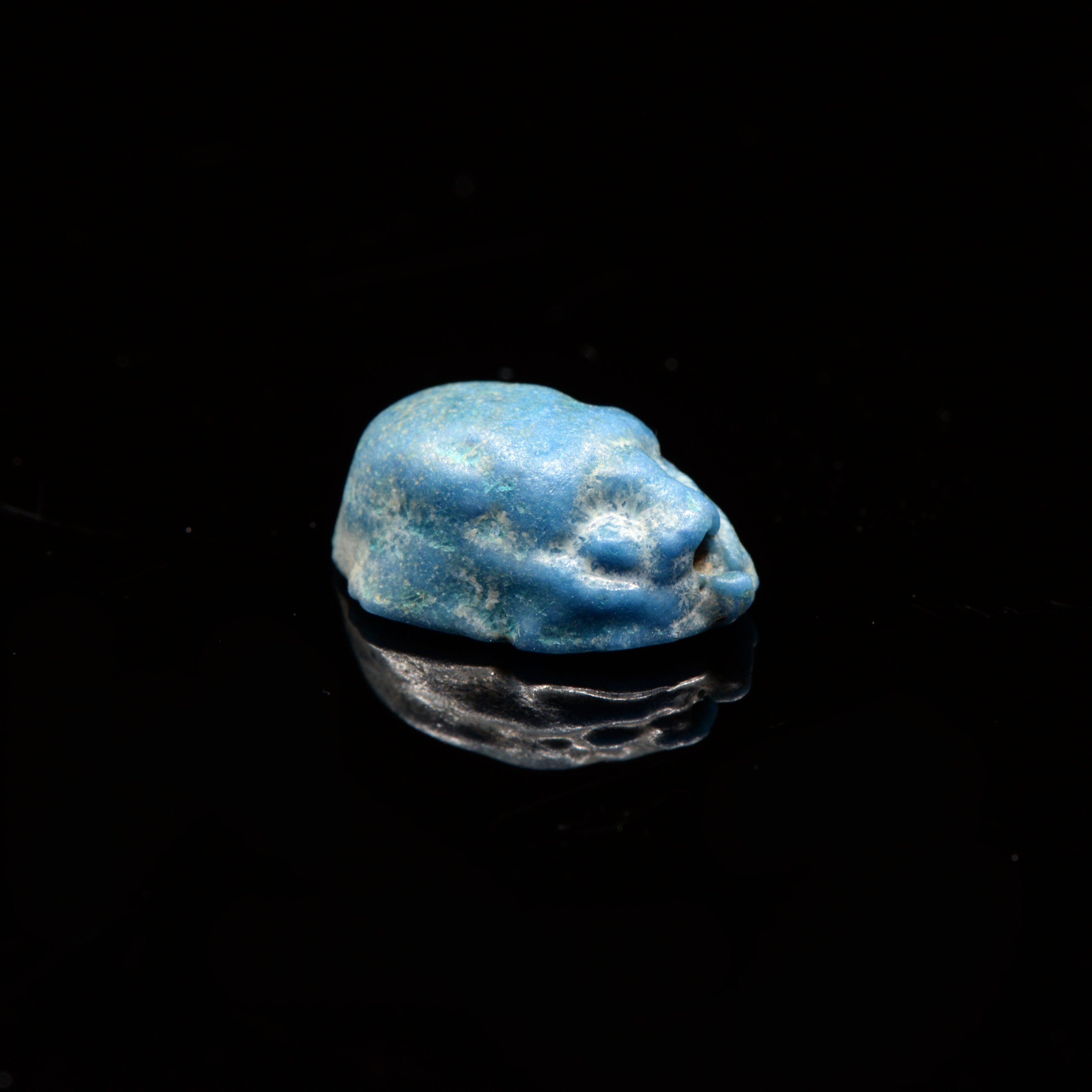 An Egyptian Blue Faience Scarab, New Kingdom, 18th Dynasty, ca. 1550 - 1295 BCE - Sands of Time Ancient Art
