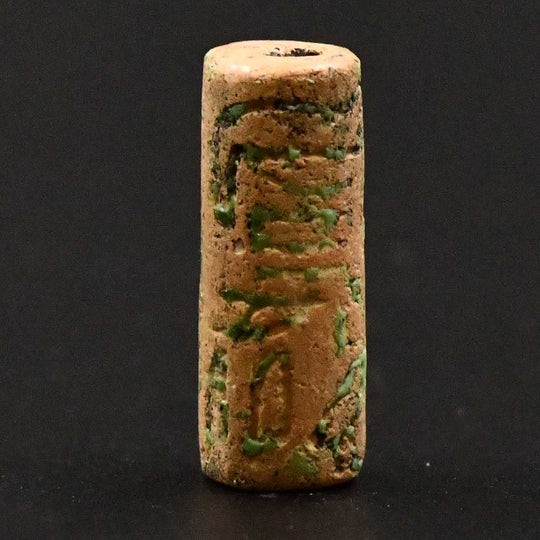 A Royal Egyptian Glazed Steatite Cylinder Seal for King Amenemhat II, 12th Dynasty, ca. 1914-1879/76 BCE
