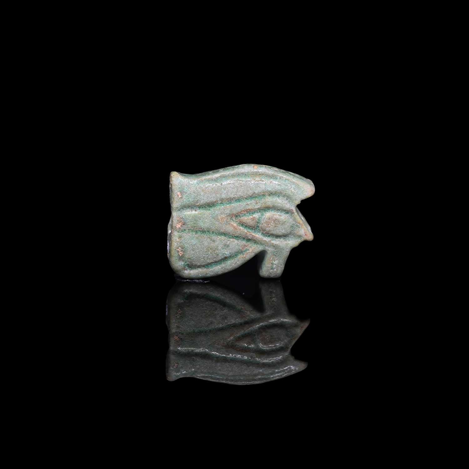 A large Egyptian Faience Wedjat Amulet, <br><em>Late Period, ca. 664 - 332 BCE</em>