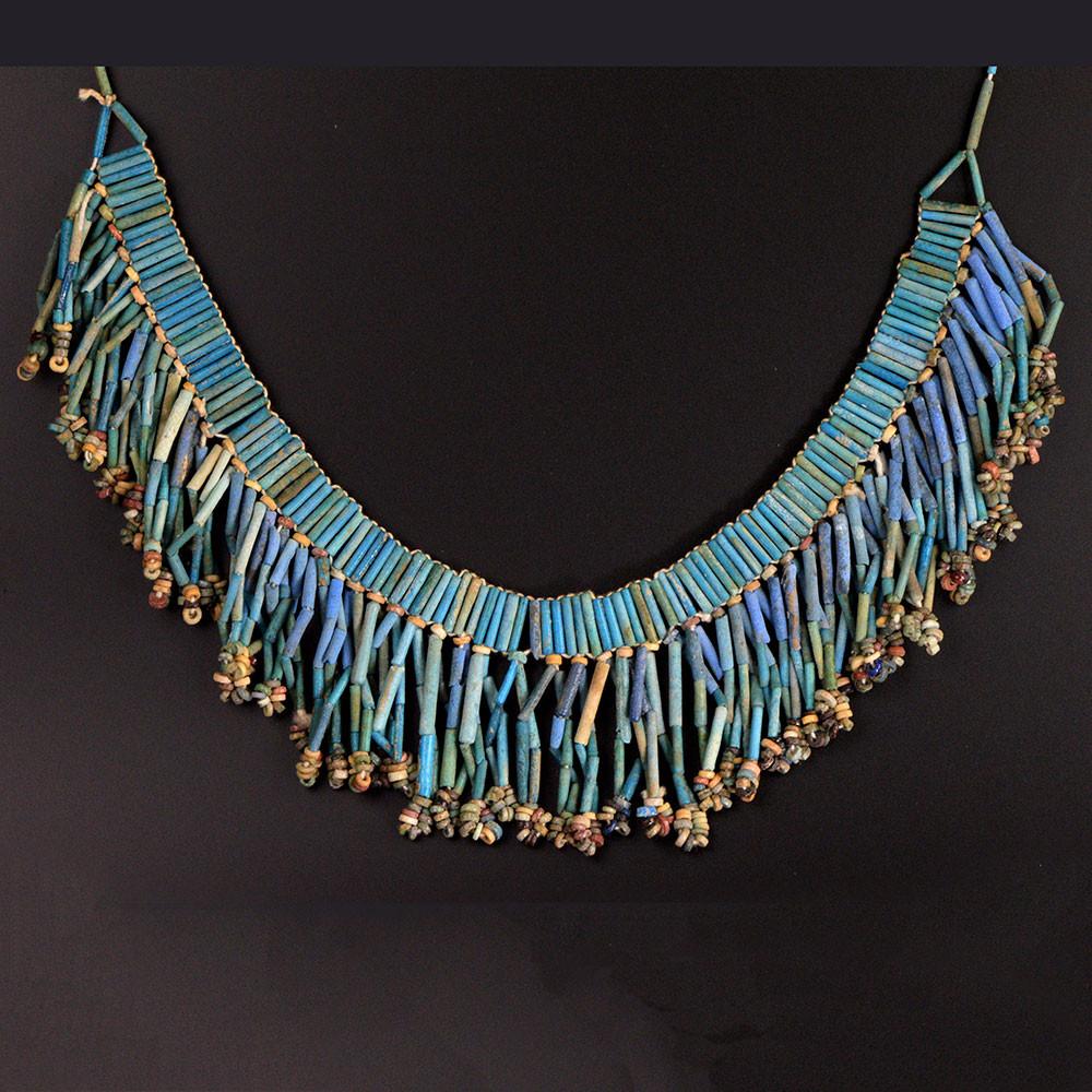 An Egyptian Broad Collar Faience Necklace, Late Period, ca. 664-332 BCE - Sands of Time Ancient Art