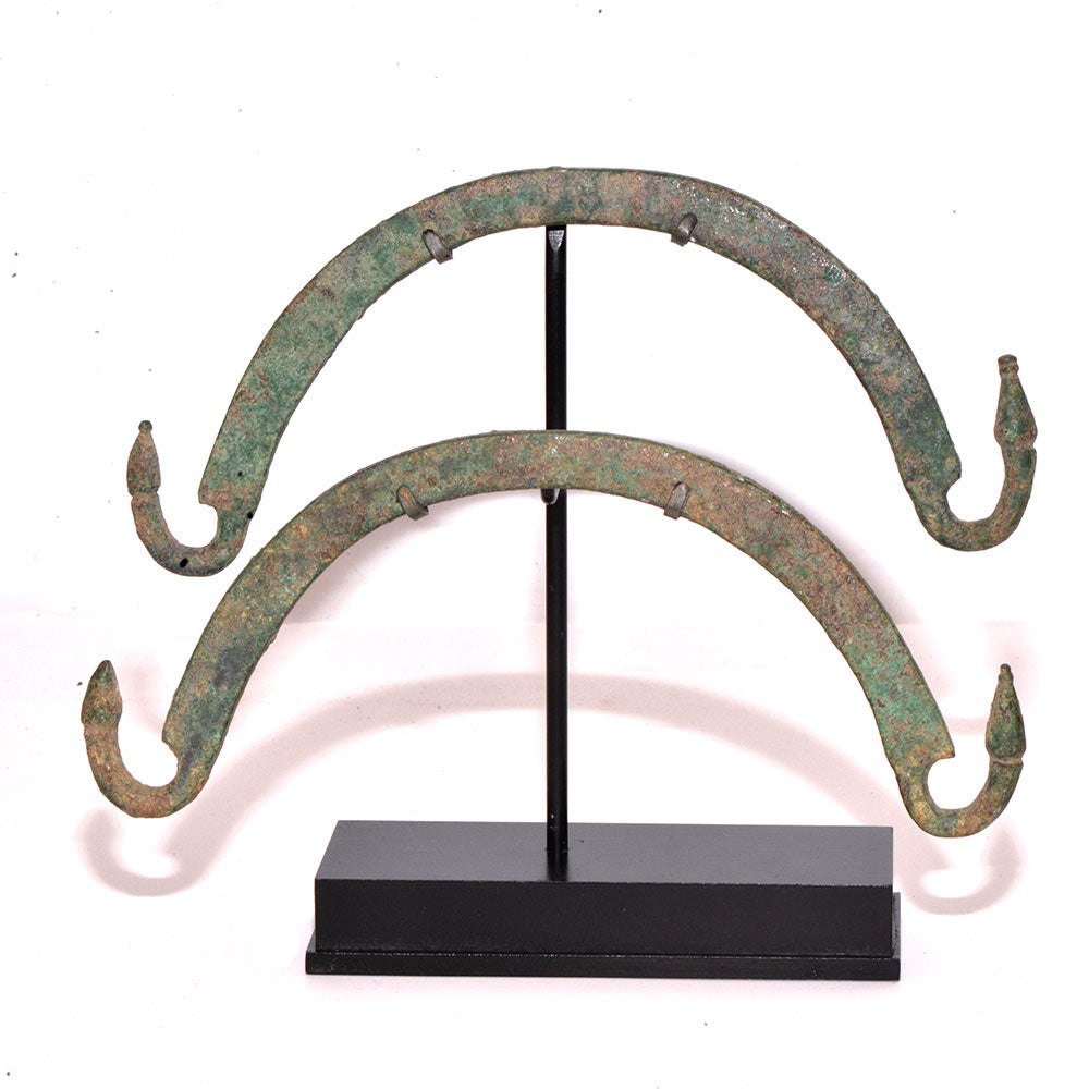 A Pair of Etruscan Bronze Situla Handles, ca. 4th century BCE - Sands of Time Ancient Art