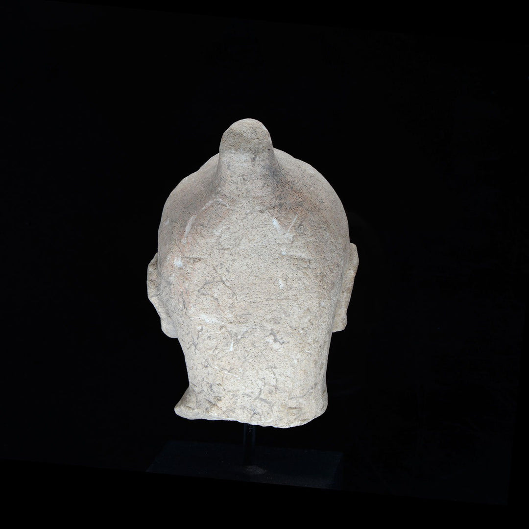 A Cypriot Limestone Head of a Youth, Archaic Period, 600-500 BCE - Sands of Time Ancient Art