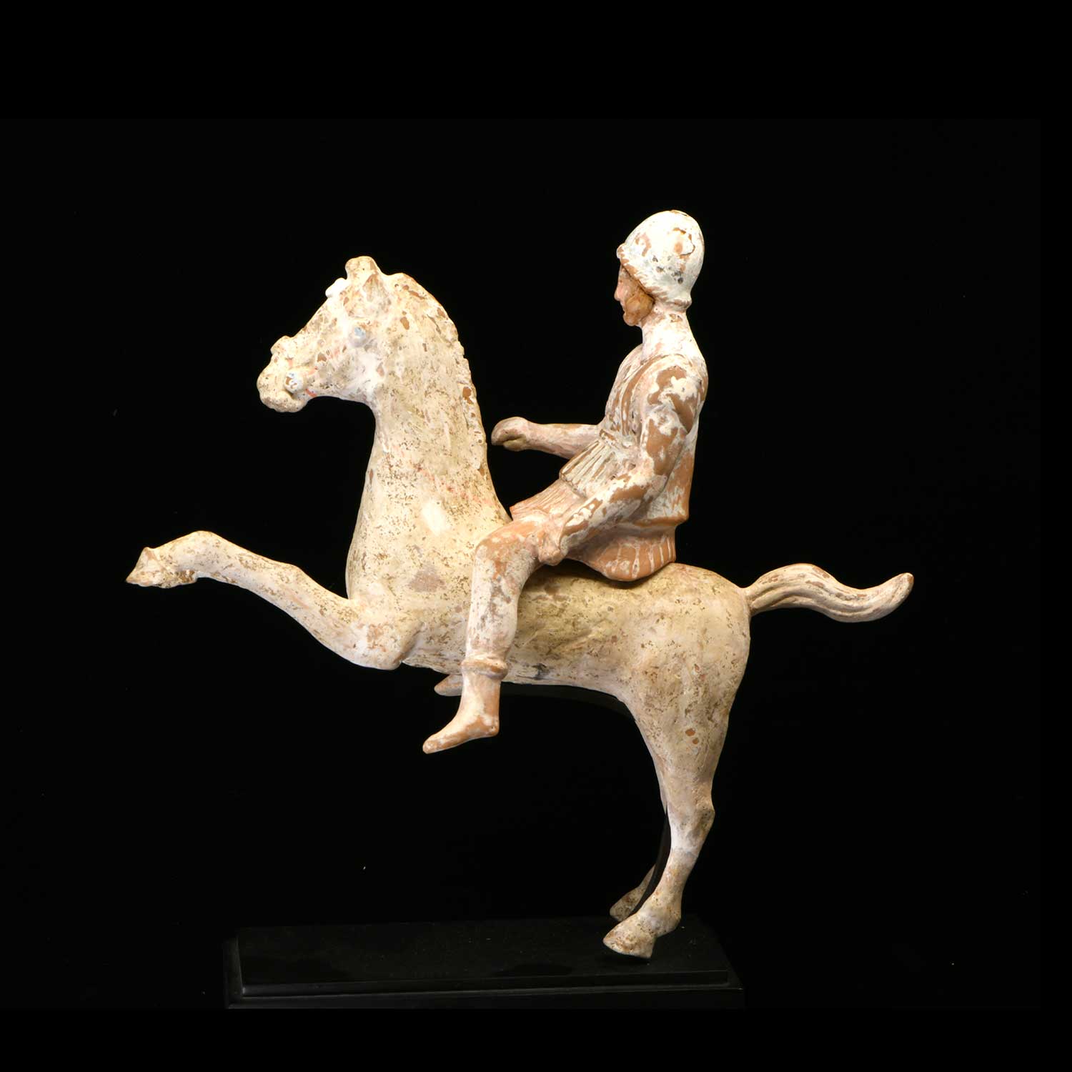 A Greek Terracotta Warrior on Horse, Canosa, circa 4th-3rd Century BCE - Sands of Time Ancient Art