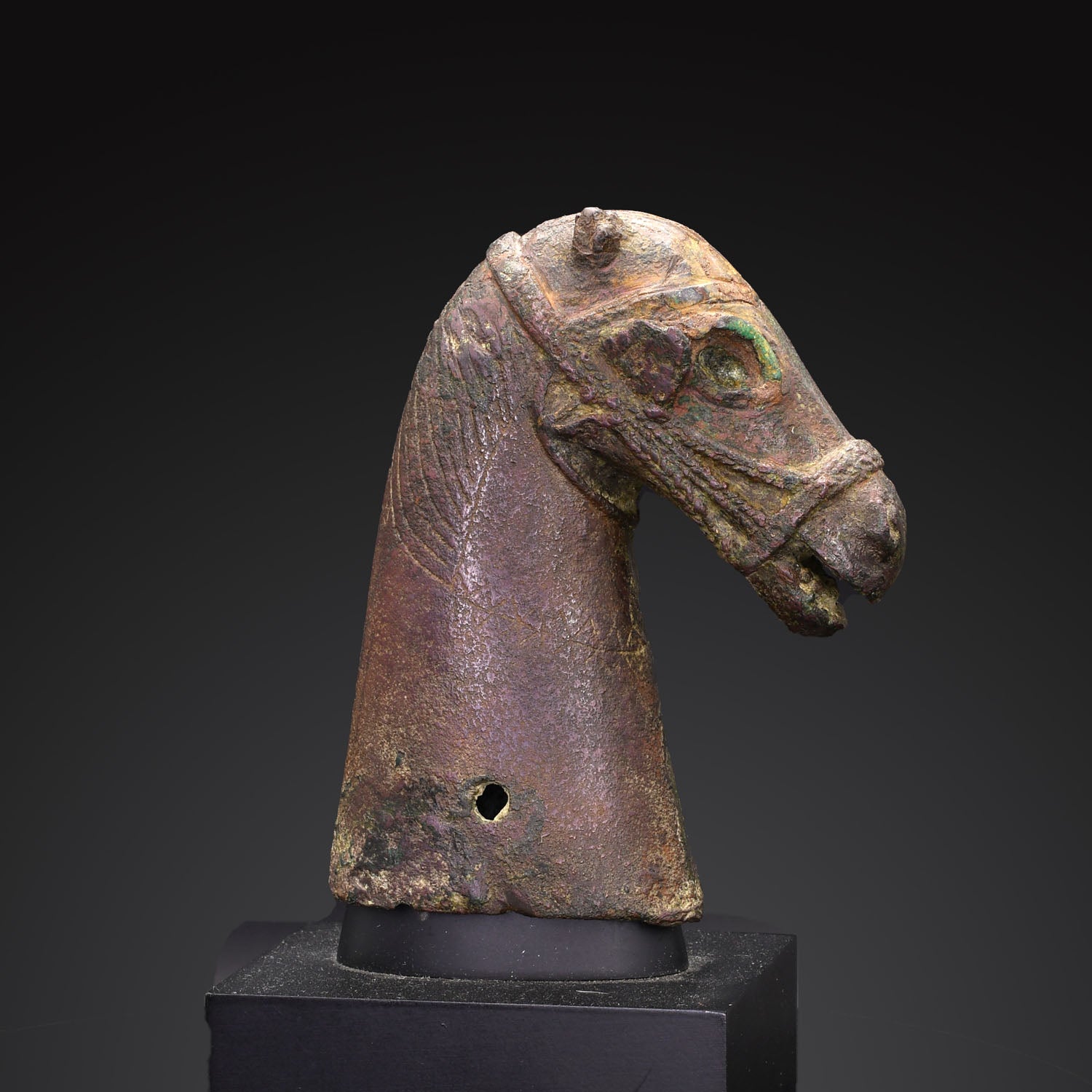 Rare Bronze Horse Head from the Biblical Land of Sheba, ca. 2nd century BCE - 1st century CE