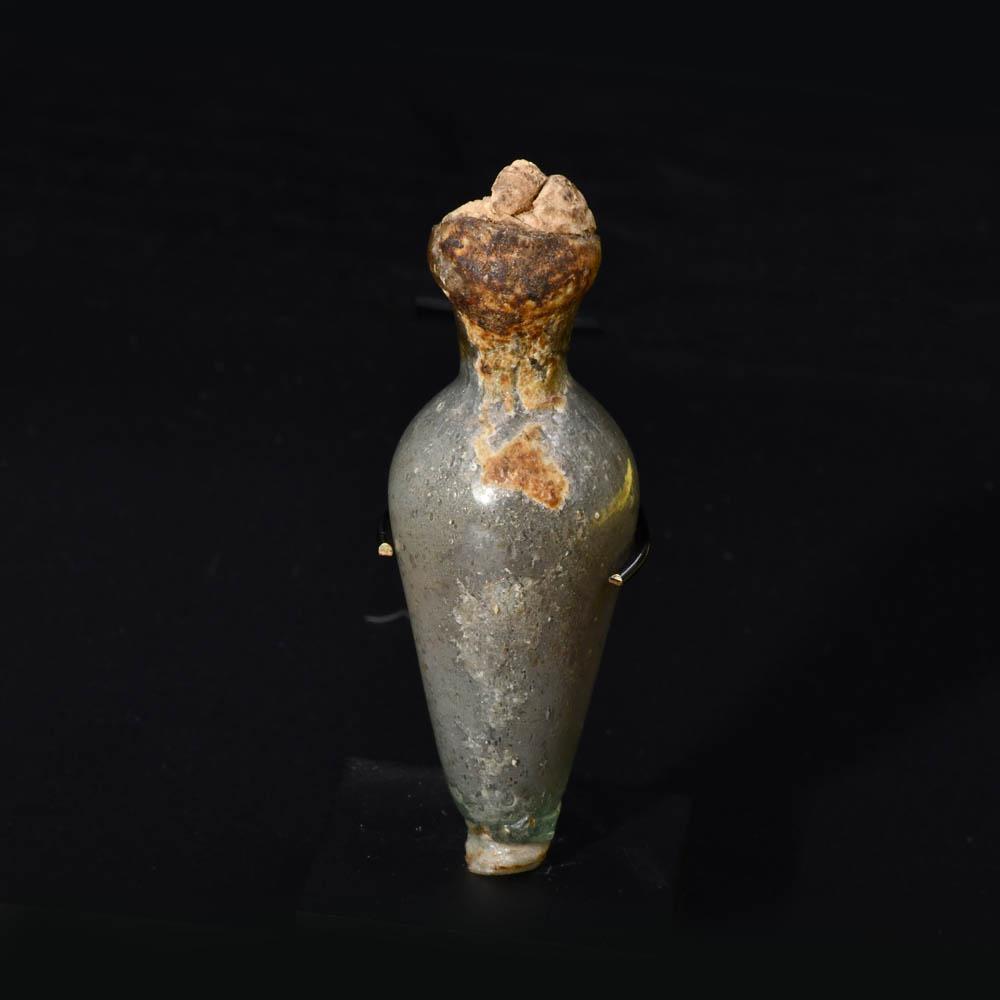 A sealed Islamic Bottle with Contents, ca 7th century CE