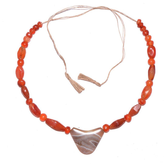 An Achaemenid Carnelian and Banded Agate Bead Necklace, ca. 550 - 332 BCE - Sands of Time Ancient Art