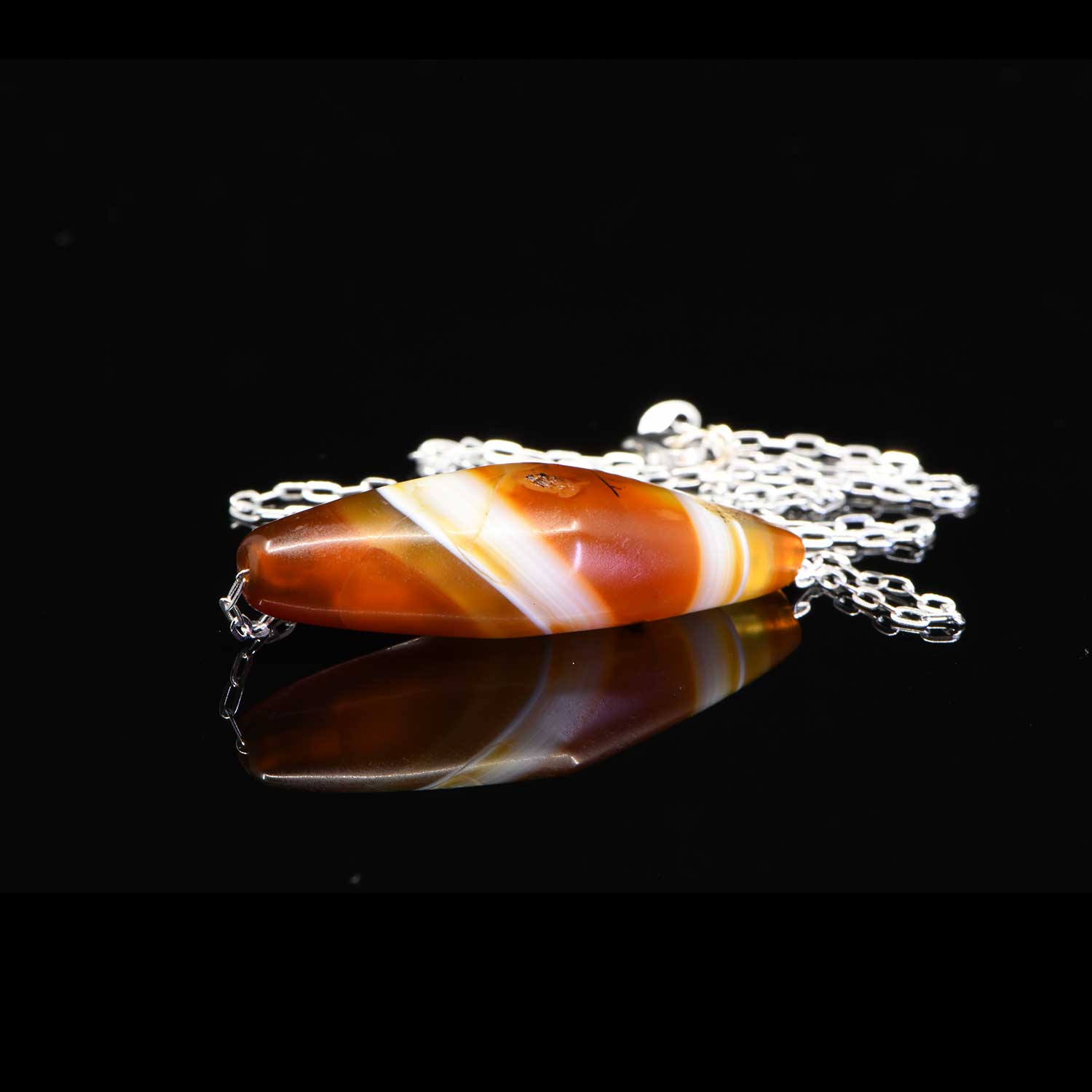 A Western Asiatic Banded Agate Bead Pendant, ca 1st millennium BCE - Sands of Time Ancient Art