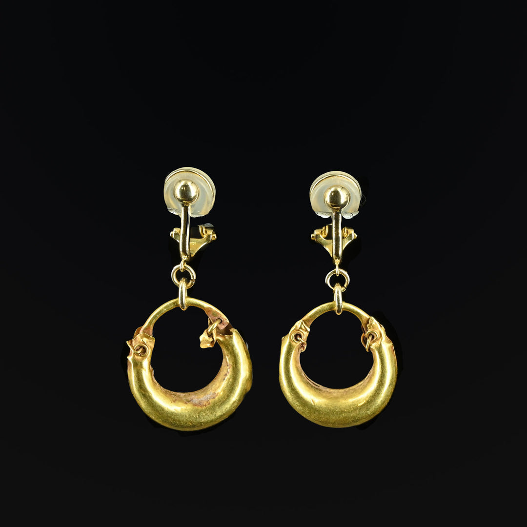 A pair of Parthian gold Earrings, ca. 200 BCE - 200 CE