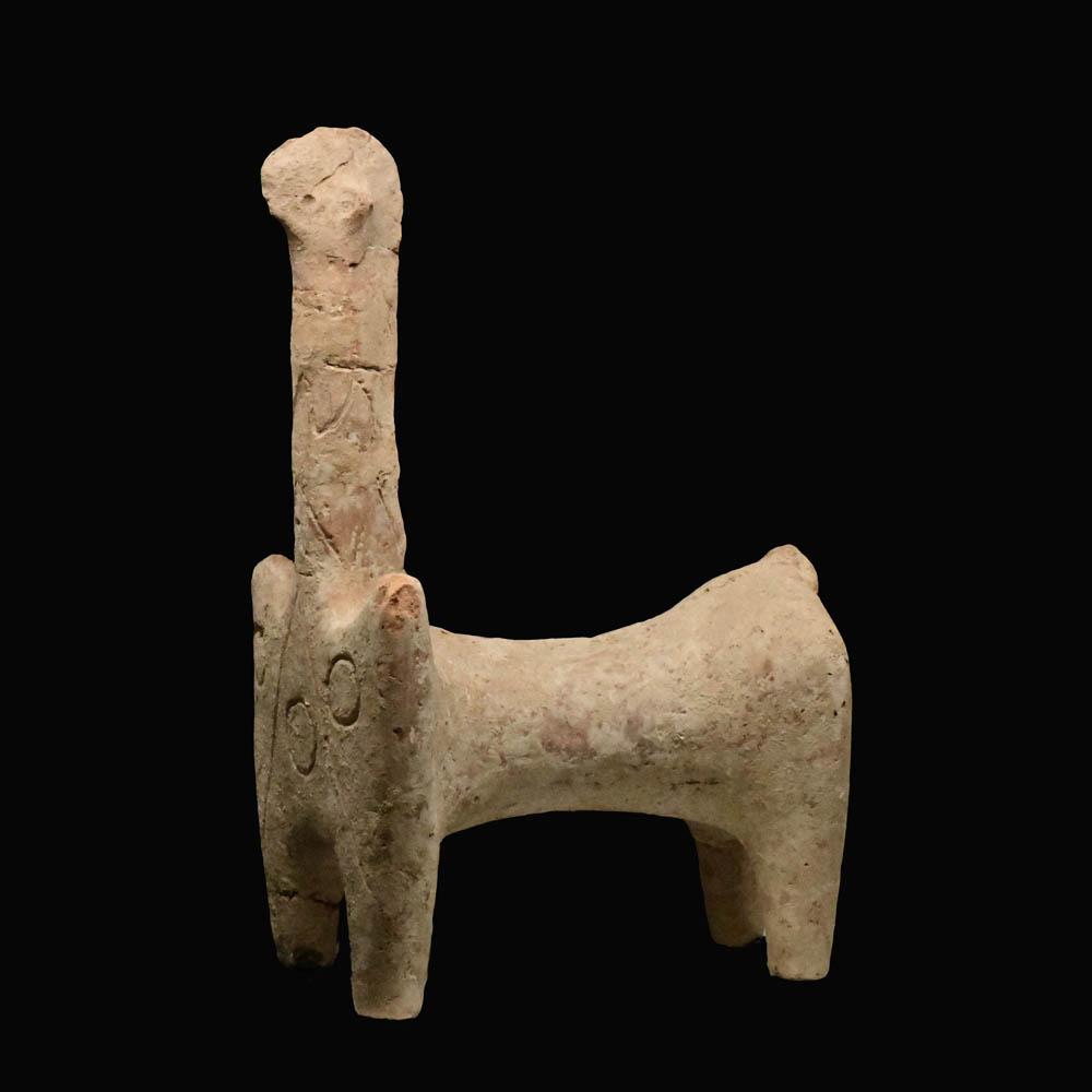A large Amlash terracotta Zoomorphic Quadruped, ca. early 1st millennium BCE