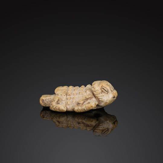 Anhänger einer gehörnten Kröte aus Nayarit-Hartstein, ca. 300 v. Chr. – 200 n. Chr
