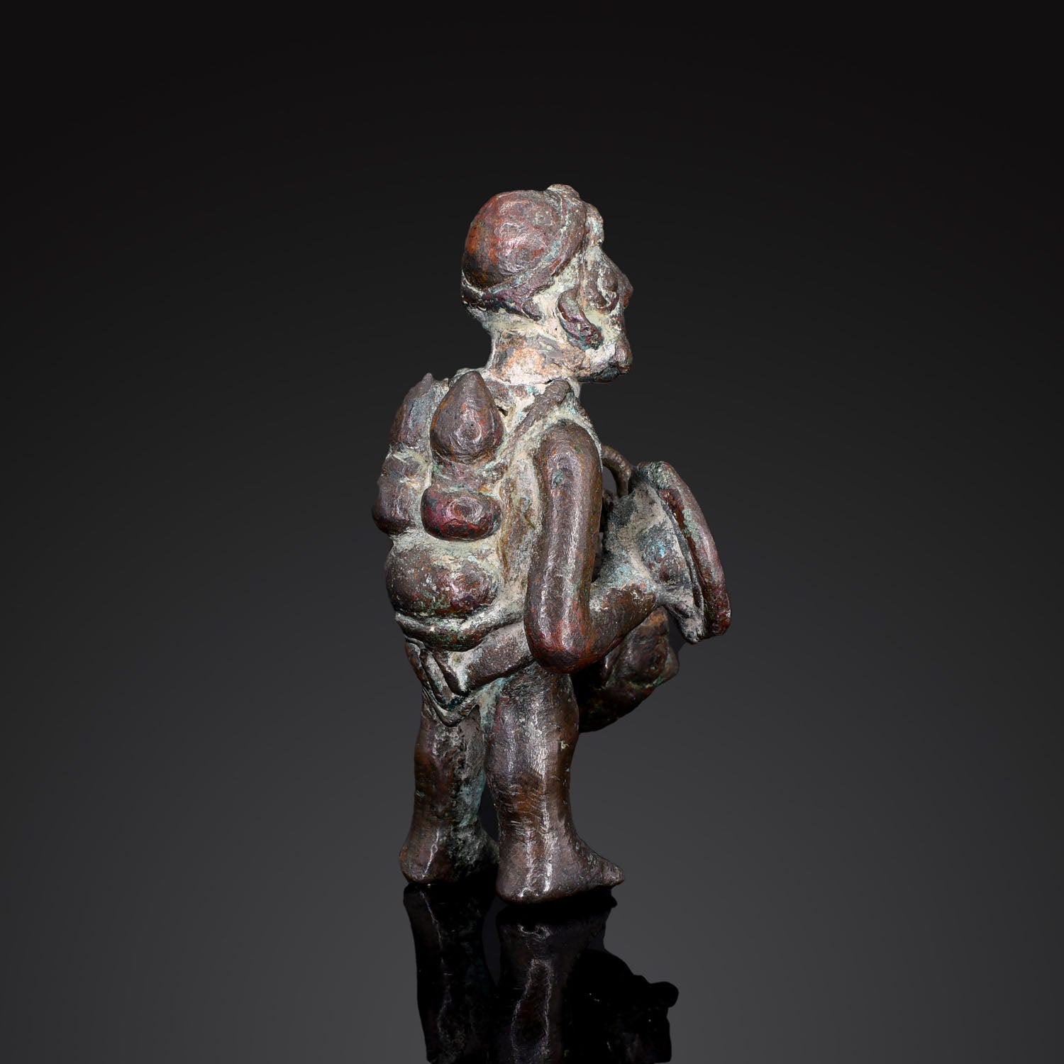 A Moche Solid Cast Copper Warrior Figure, ca. 500 - 800 CE