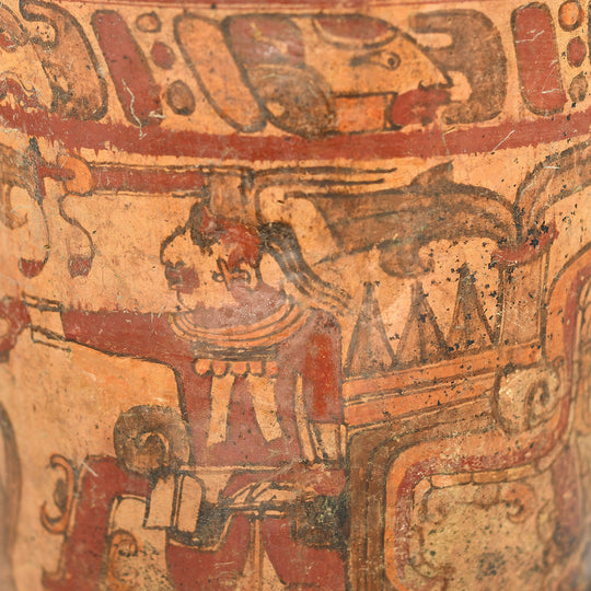A large Mayan Copador Cylinder Vessel, Classic Maya Period, ca. 500 - 800 CE