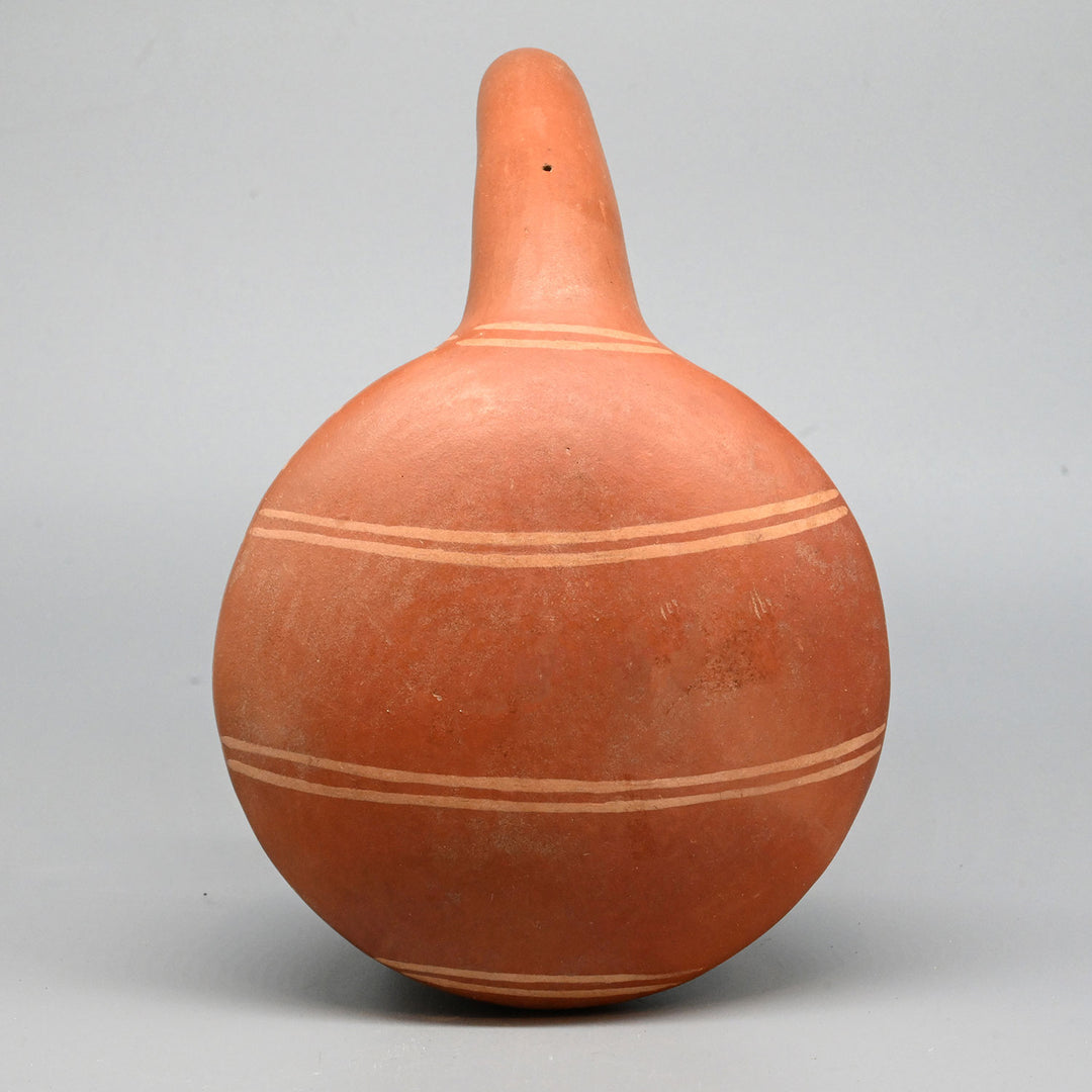 A Moche Terracotta Corn Popper Vessel, Middle Horizon Period, ca. 500 - 700 CE