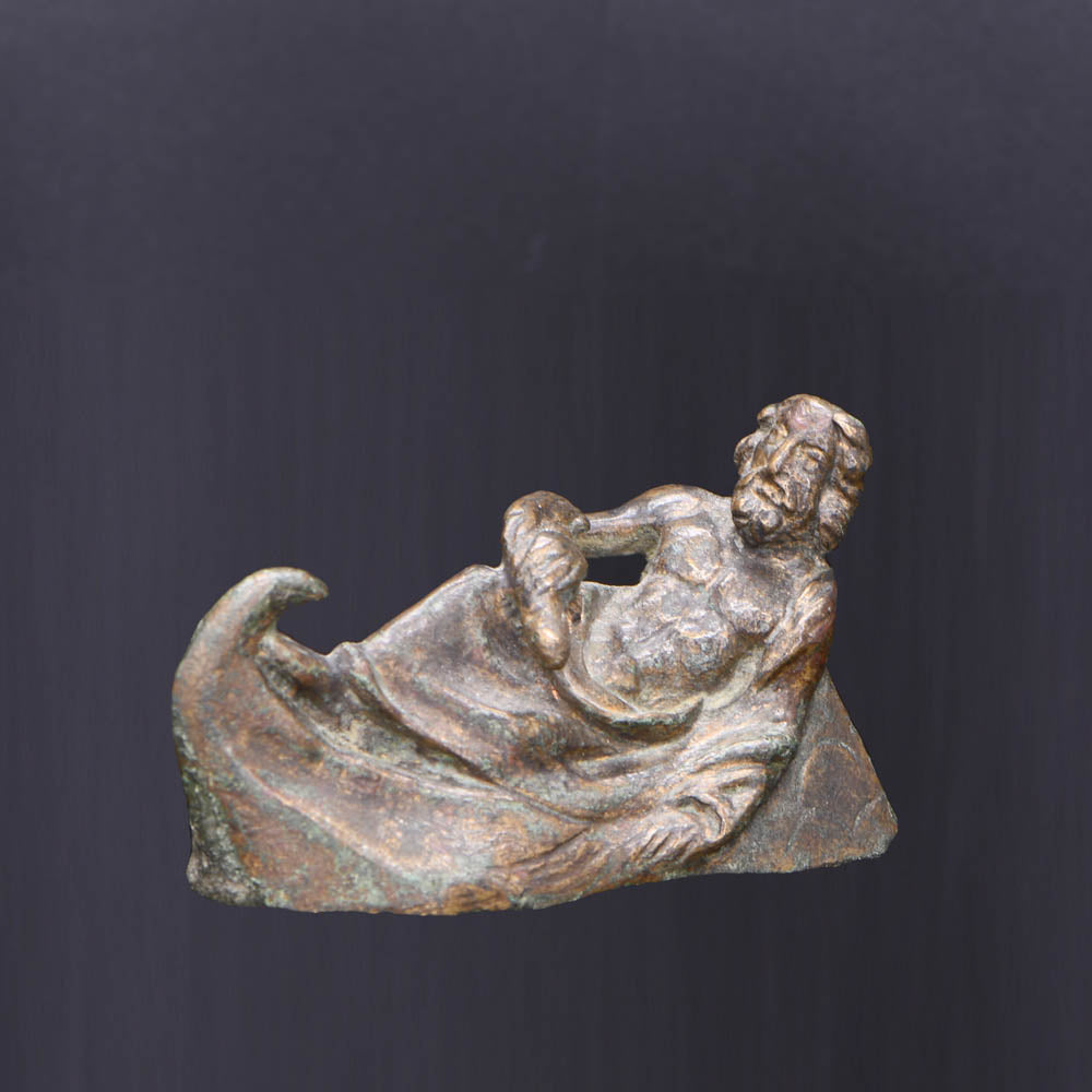 A Roman Reclining River God Vase Handle, ca 2nd century CE