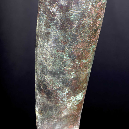 Ein verzierter römischer Strigil aus Bronze, ca. 1.-2. Jahrhundert n. Chr