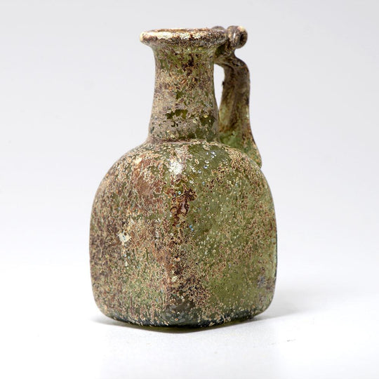 A Roman Green Glass Juglet, 2nd- 3rd Century CE - Sands of Time Ancient Art