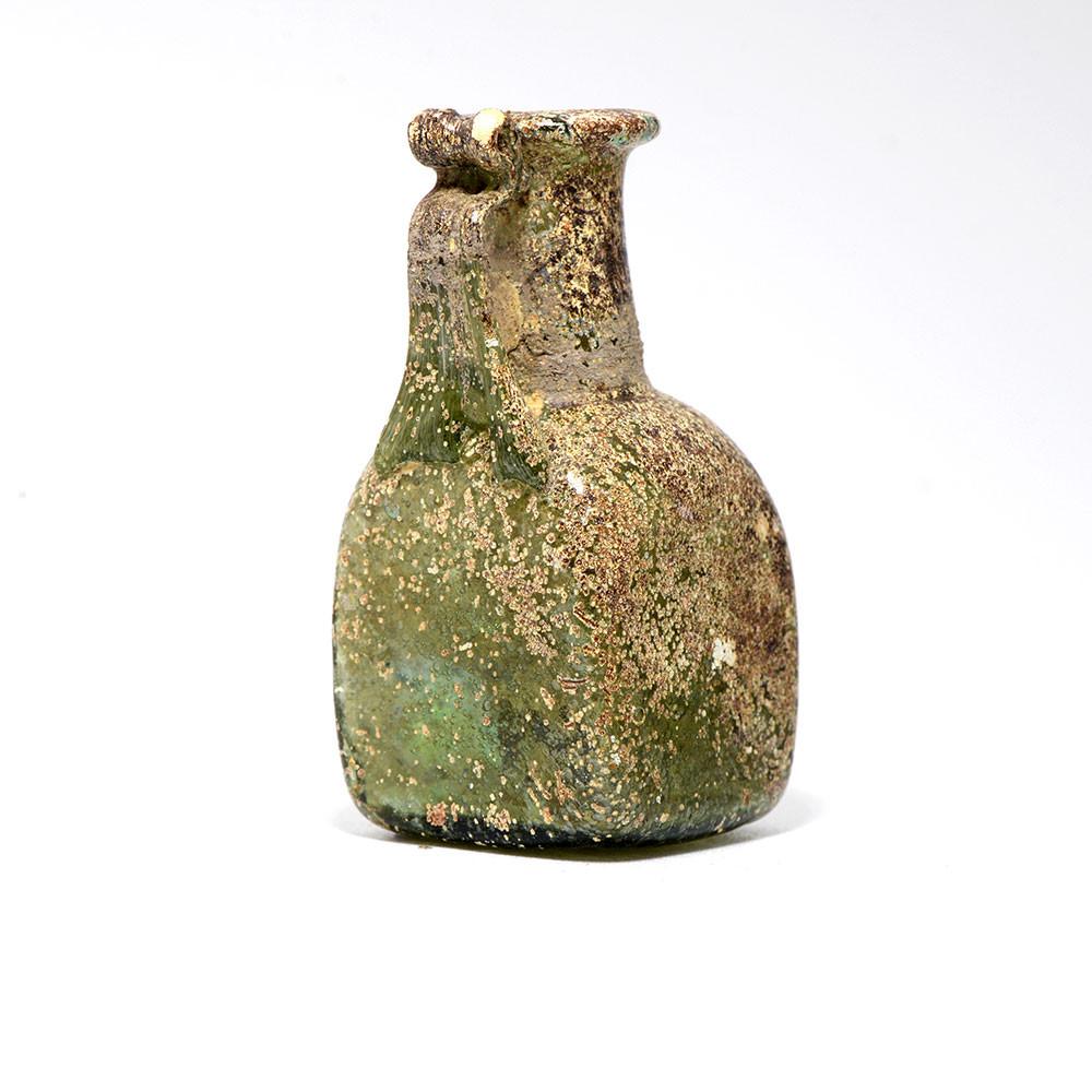 A Roman Green Glass Juglet, 2nd- 3rd Century CE - Sands of Time Ancient Art