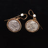 A pair of Roman silver Julian II siliqua c. 360 - 363 CE set as earrings - Sands of Time Ancient Art