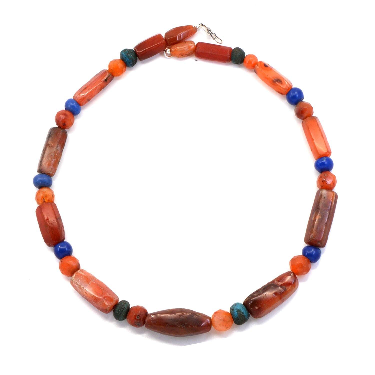 A Roman Carnelian & Glass Bead Necklace, Roman Imperial Period, ca. 3rd - 4th century CE - Sands of Time Ancient Art
