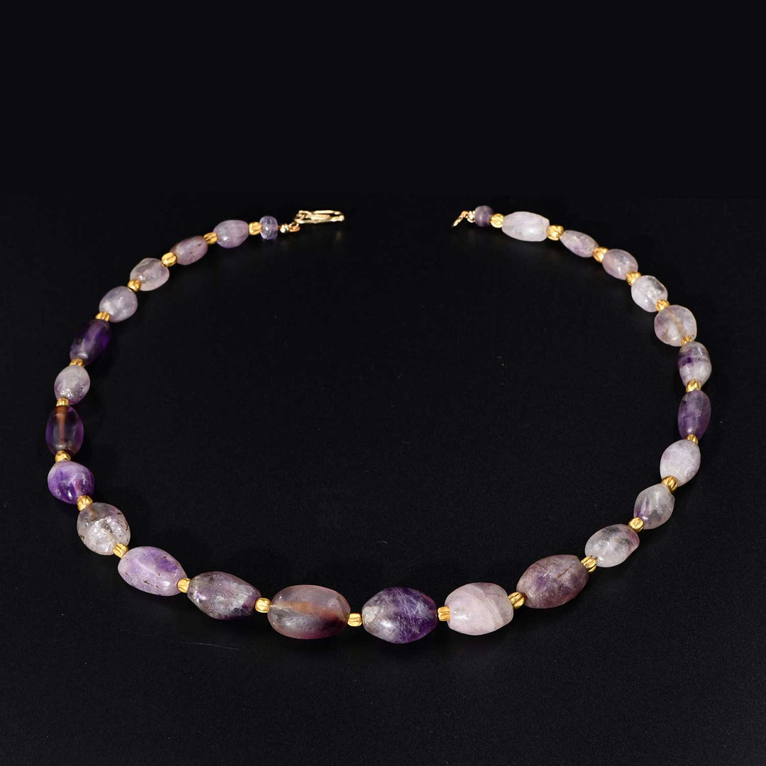 Eine römische Amethyst-Perlenkette, ca. 1. – 2. Jahrhundert n. Chr