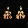 A Pair of East Roman Gold, Turquoise, and Lapis Earrings, Roman Imperial Period, ca. 2nd - 3rd century CE