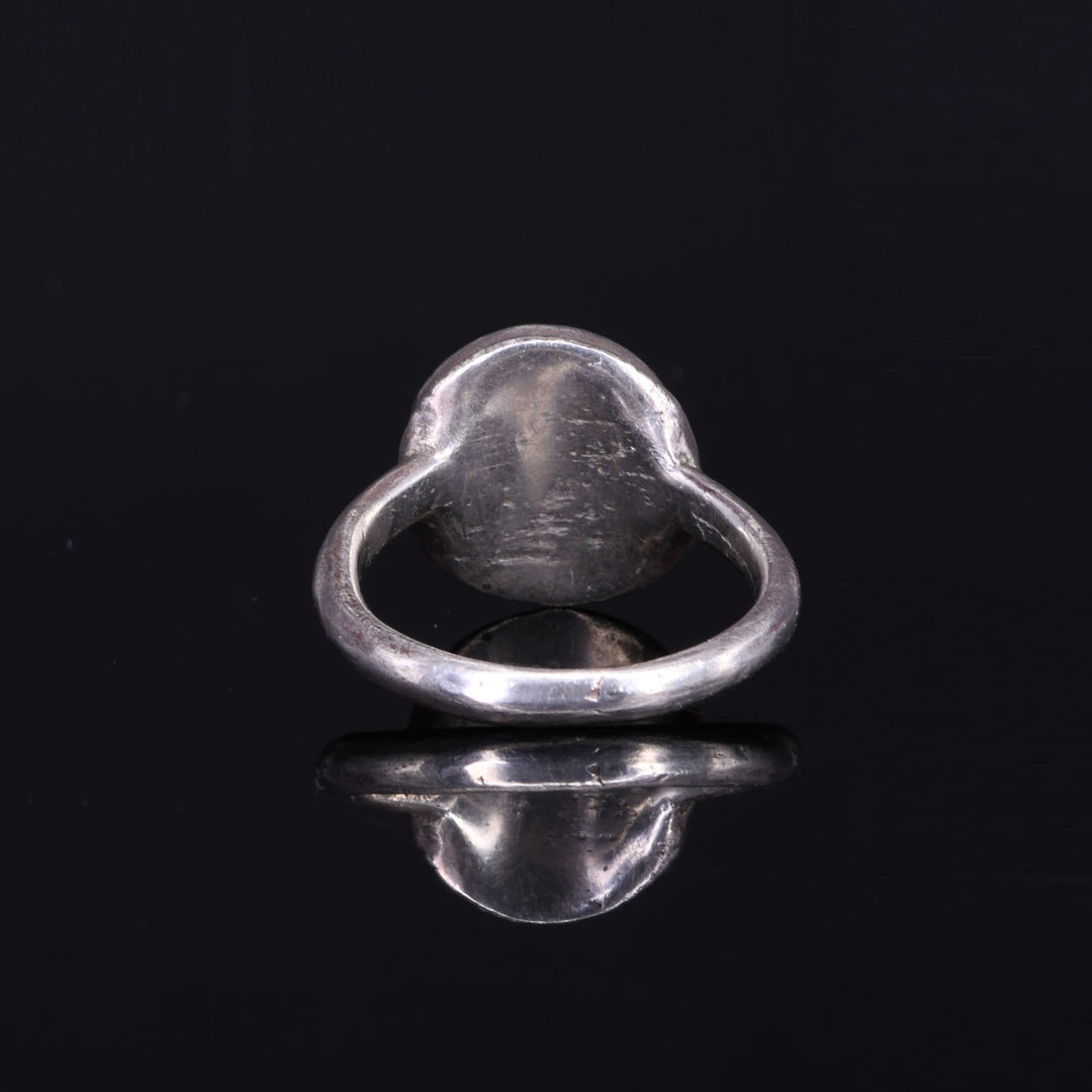 A Byzantine Silver Portrait Ring, ca. 6th century CE