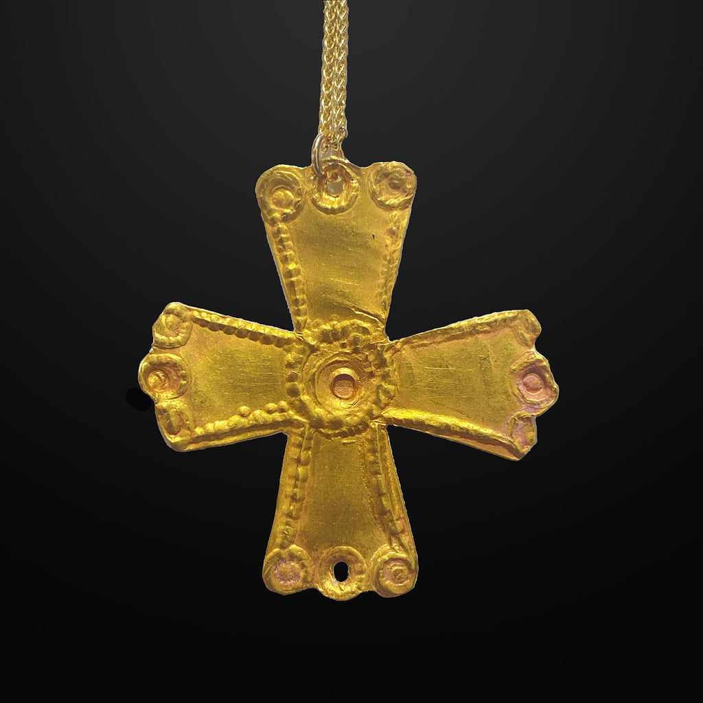 A Byzantine Gold Cross Pendant, <br>Byzantine Period, ca. 5th - 6th Century CE