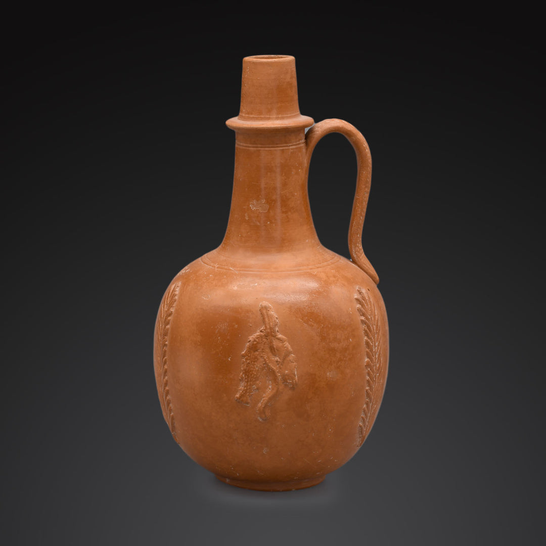 Eine veröffentlichte römische nordafrikanische Terra-Sigillata-Ware-Flasche, ca. 3. Jahrhundert n. Chr